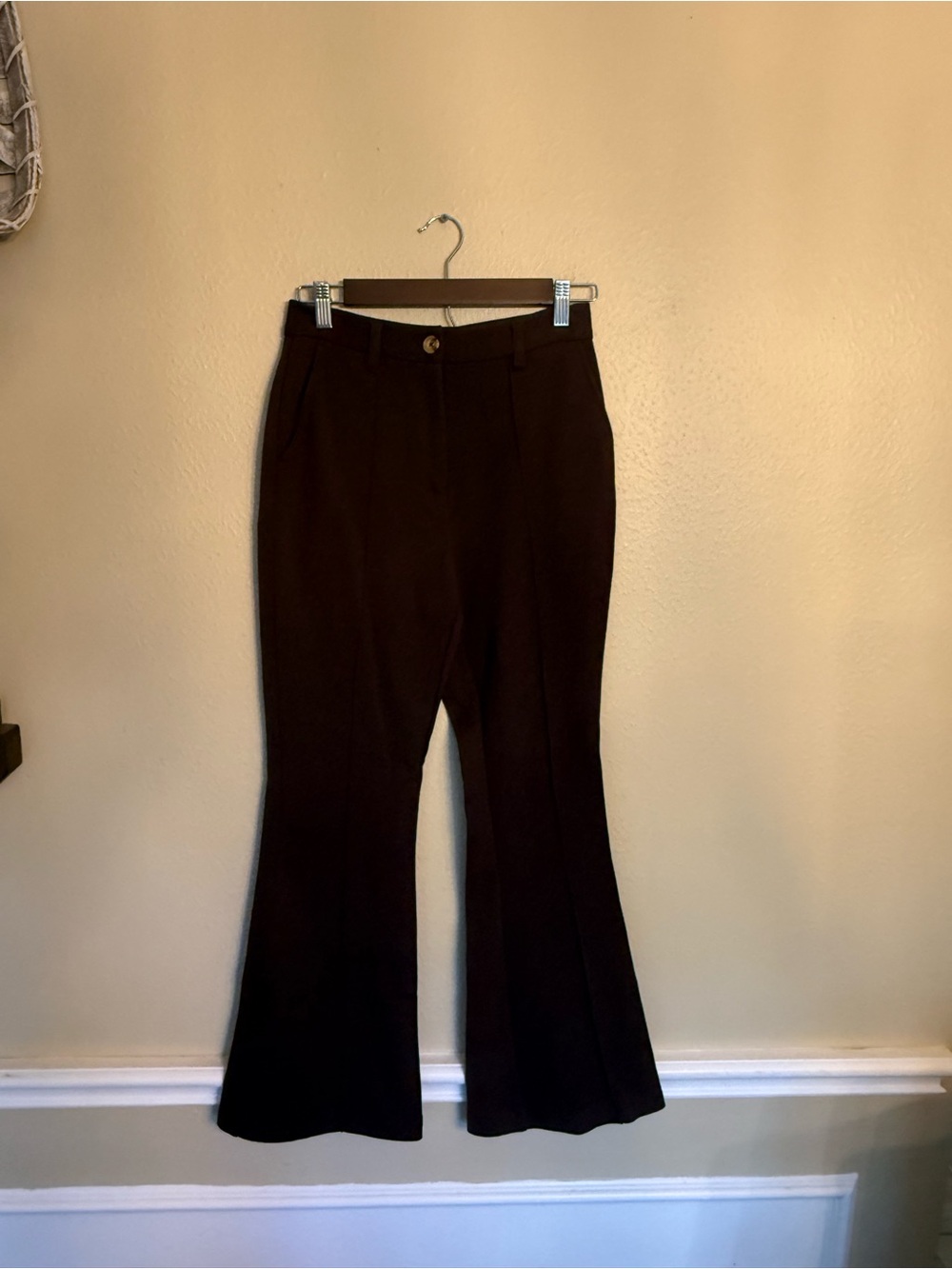 Brown Flared Women's Dress Pants